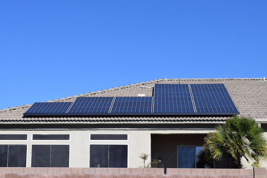 solar panels on a rooftop of a arizona home