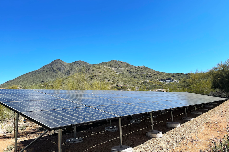 Ground mounted solar panels in Cave Creek, AZ
